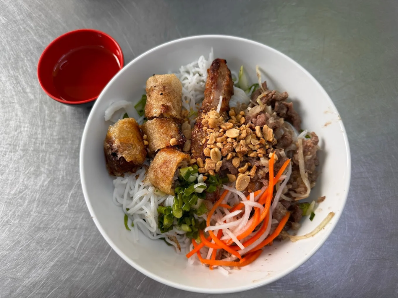 Bun Cha and fried spring rolls
